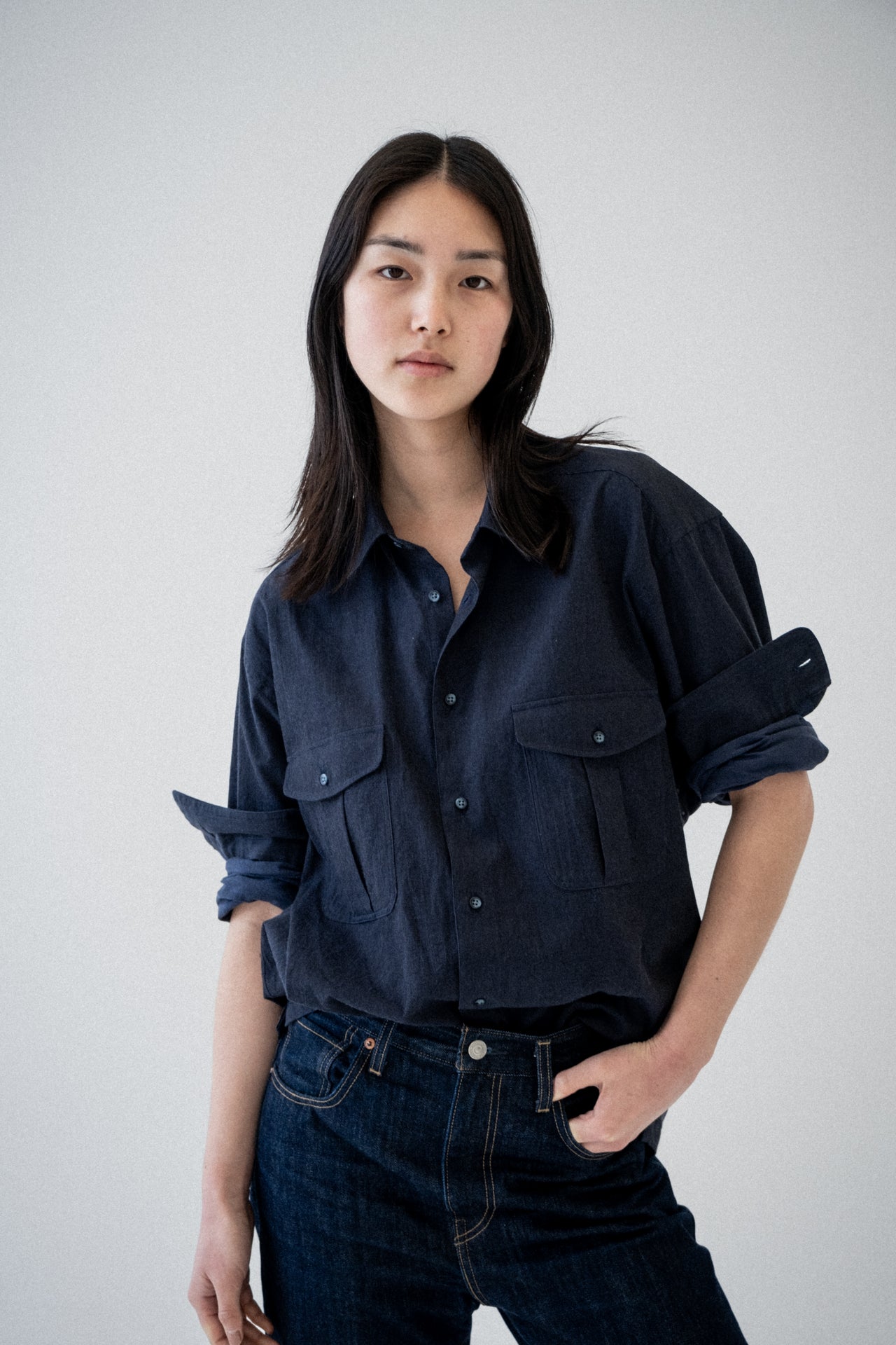 Dune Utility Shirt in Navy